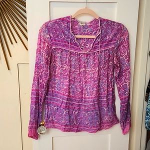 Vintage Indian Cotton Gauze Blouse